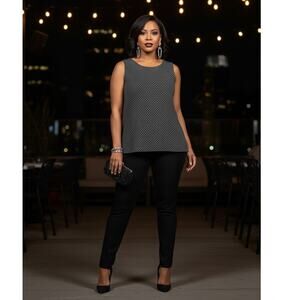 Vintage Metaphor Top Womens Plus Size 1X Sparkly Metallic Evening Cocktail Party